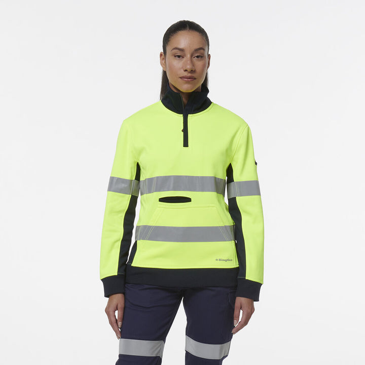 Women’s Reflective Spliced 1/4 Zip Fleece - K45009