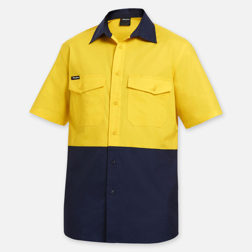 Workcool 2 Hi-Vis Two Tone Short Sleeve Drill Work Shirt - K54875