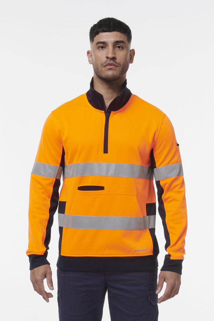 Reflective Spliced 1/4 Zip Fleece - K55040