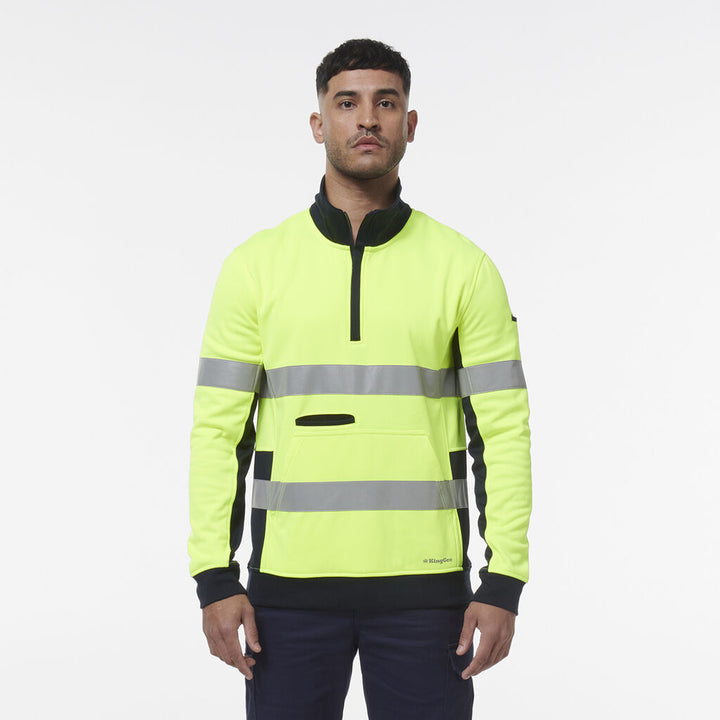 Reflective Spliced 1/4 Zip Fleece - K55040