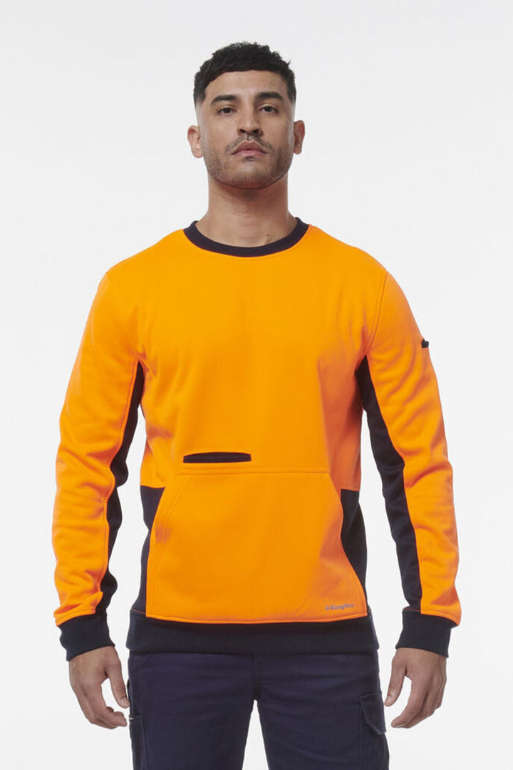 Hi Vis Spliced Crew Neck Fleece - K55062