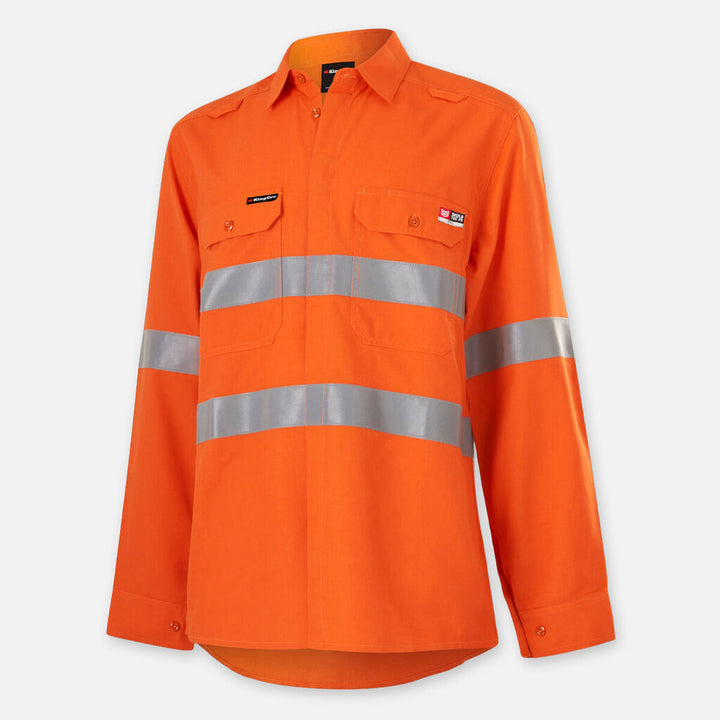 Women’s Shieldtec Lenzing FR Hi-Vis Open Front Taped Shirt - K84003