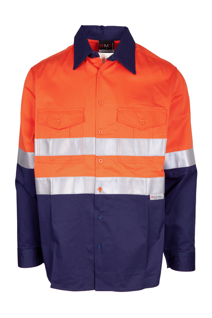 Combed Cotton Drill Long Sleeve Shirt - 3M - S007LP