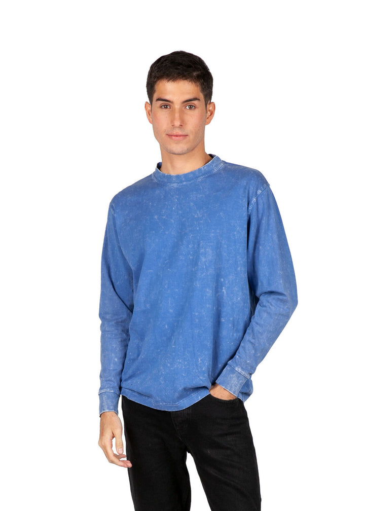 Men's / Unisex Stone Wash Long Sleeve T-shirt - T227LS