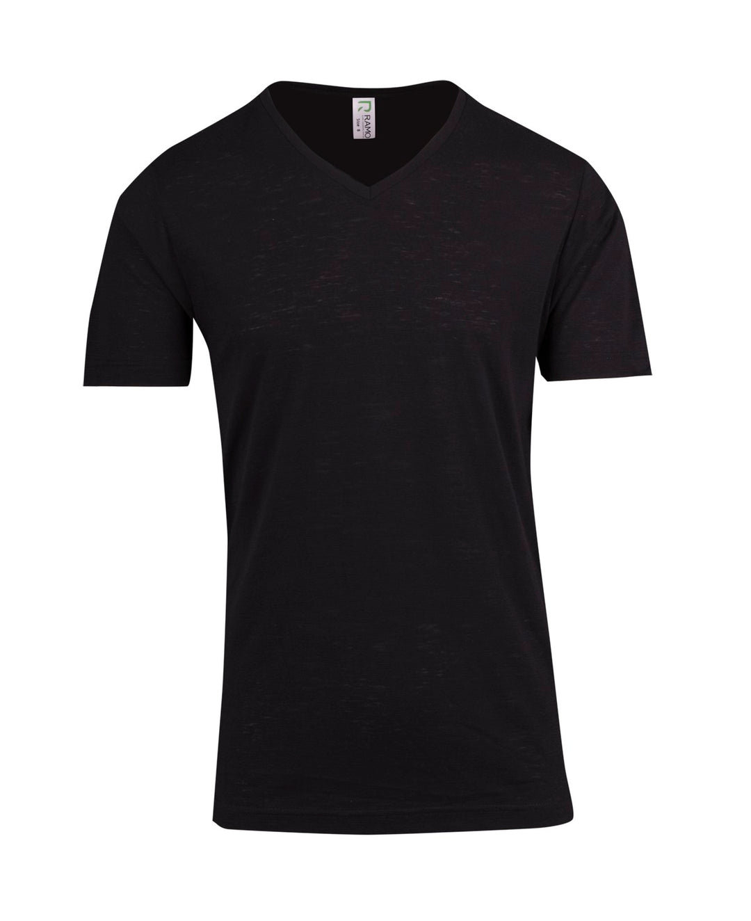 Men's/Unisex Raw Cotton Wave V Neck T-shirt - T918TV