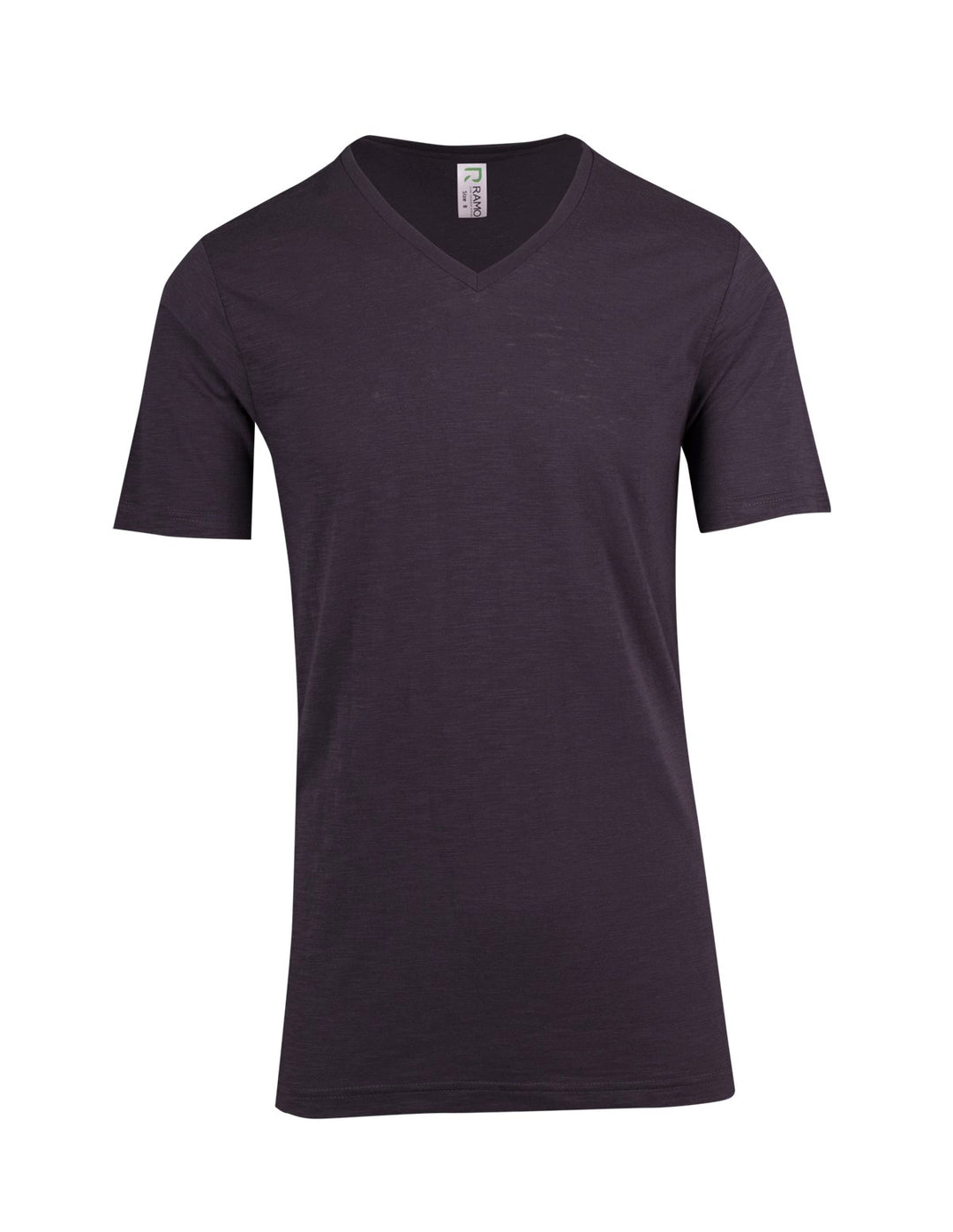 Men's/Unisex Raw Cotton Wave V Neck T-shirt - T918TV