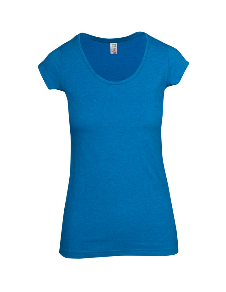 Ladies Marl Scoop Neck T-shirt - T938LD