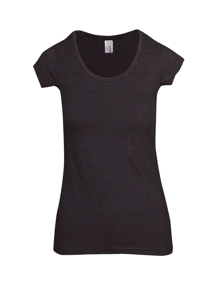 Ladies Marl Scoop Neck T-shirt - T938LD