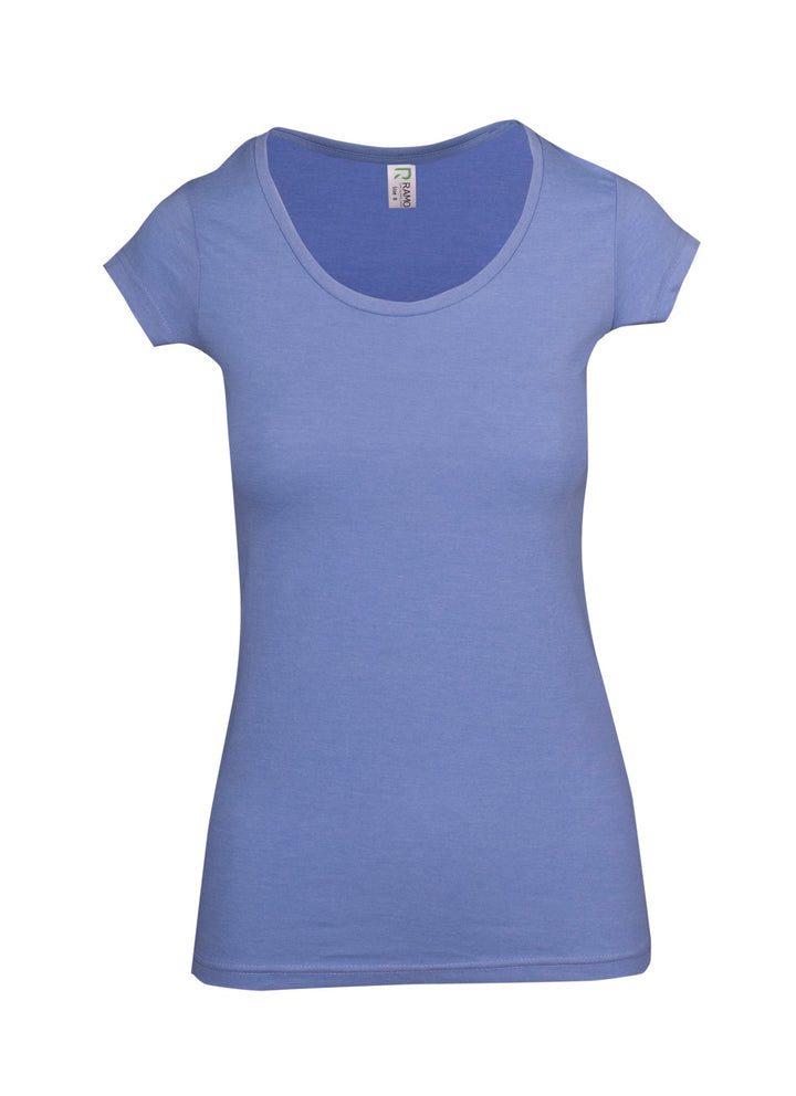 Ladies Marl Scoop Neck T-shirt - T938LD