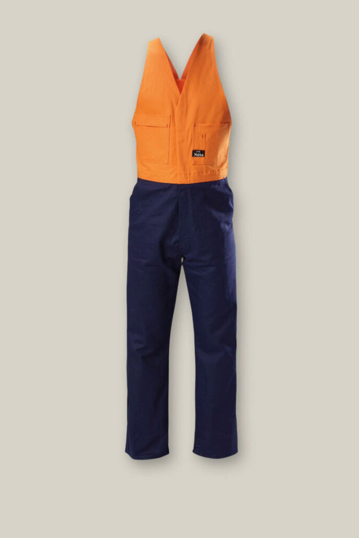 Hi-Vis 2TONE Action Back Cotton Drill Overall - Y01526