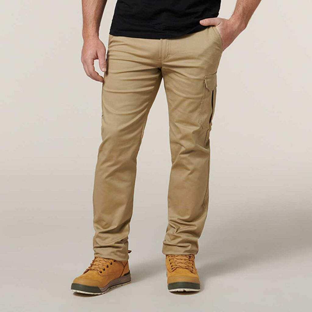 Core Relaxed Fit Stretch Cargo Work Pant - Y02597 (Khaki)