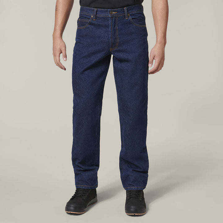 Heavy Duty Washed Denim Work Jeans - Y03514