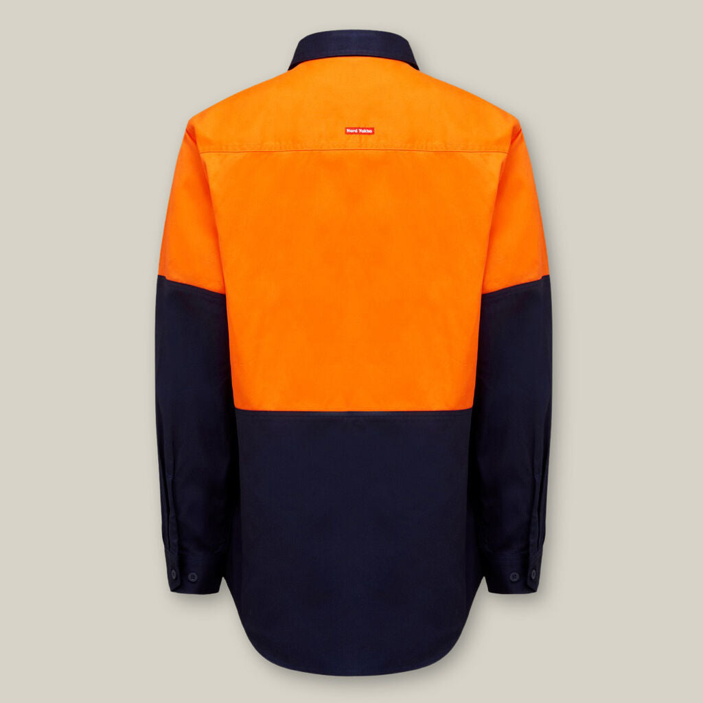 Core Hi-Vis Long Sleeve Heavyweight Cotton Drill Shirt - Y04605