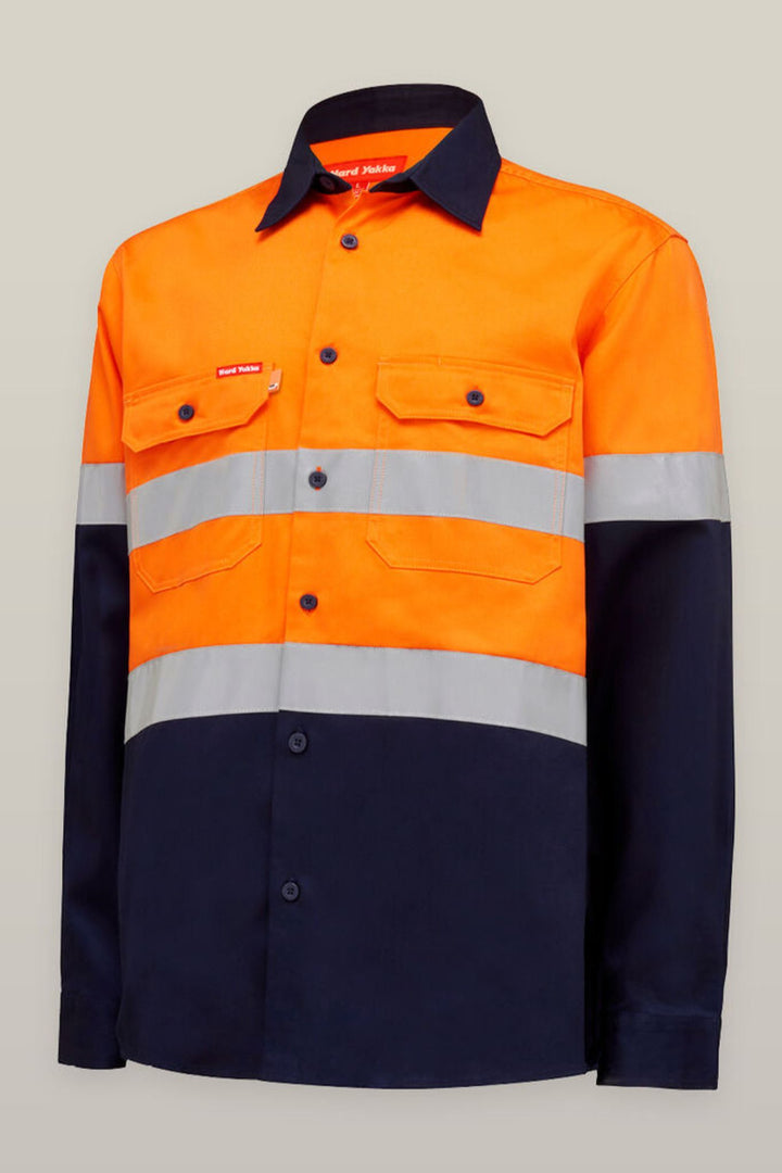 Core Hi-Vis 2 Tone Taped Cotton Drill Shirt - Y04610