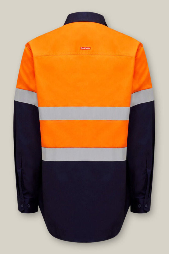 Core Hi-Vis Long Sleeve Heavyweight Closed Front Taped Shirt - Y04615