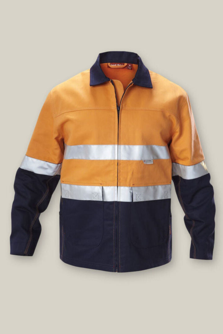 Core Hi-Vis 2 Tone Cotton Drill Taped Jacket - Y06545