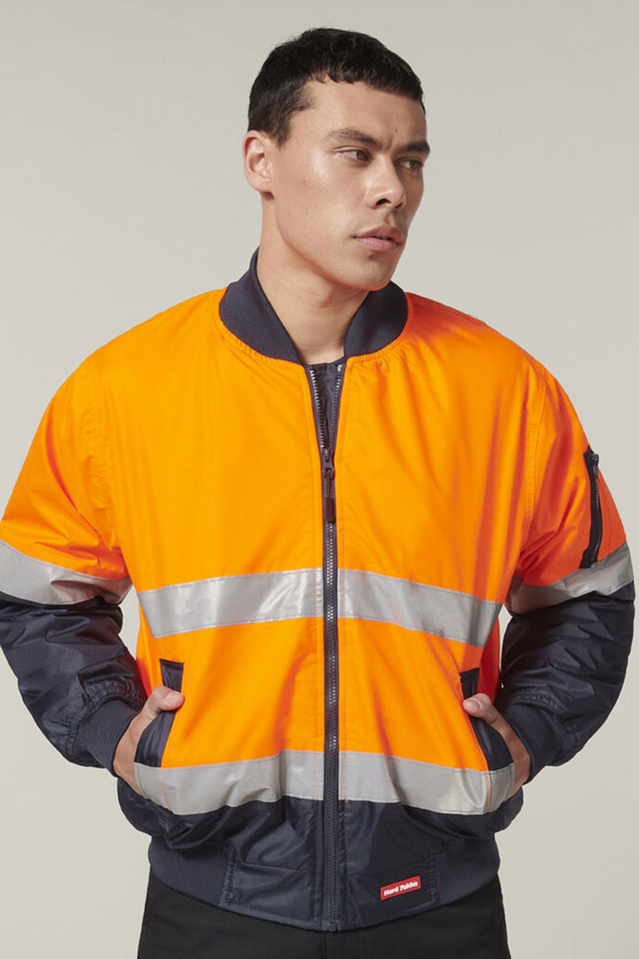 Core Hi-Vis 2 Tone Taped Waterproof Bomber Jacket - Y06675