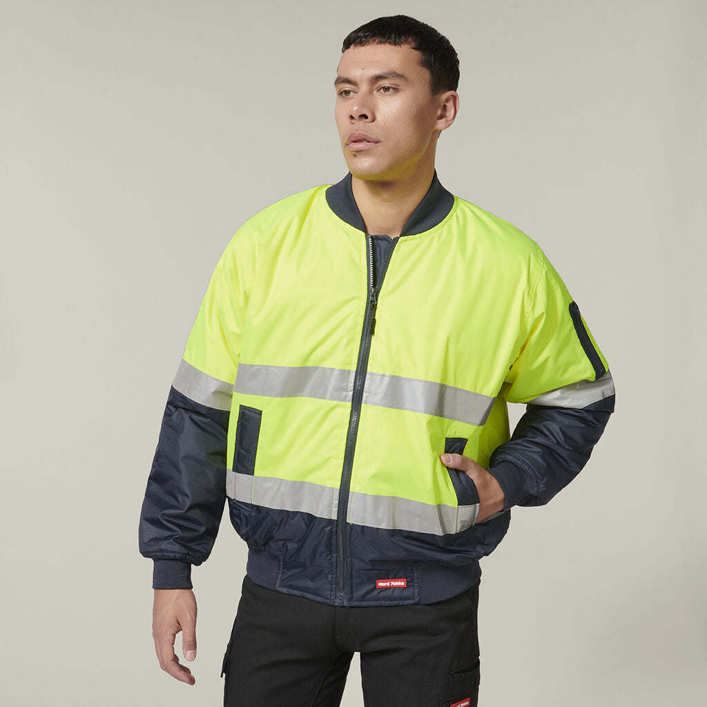 Core Hi-Vis 2 Tone Taped Waterproof Bomber Jacket - Y06675