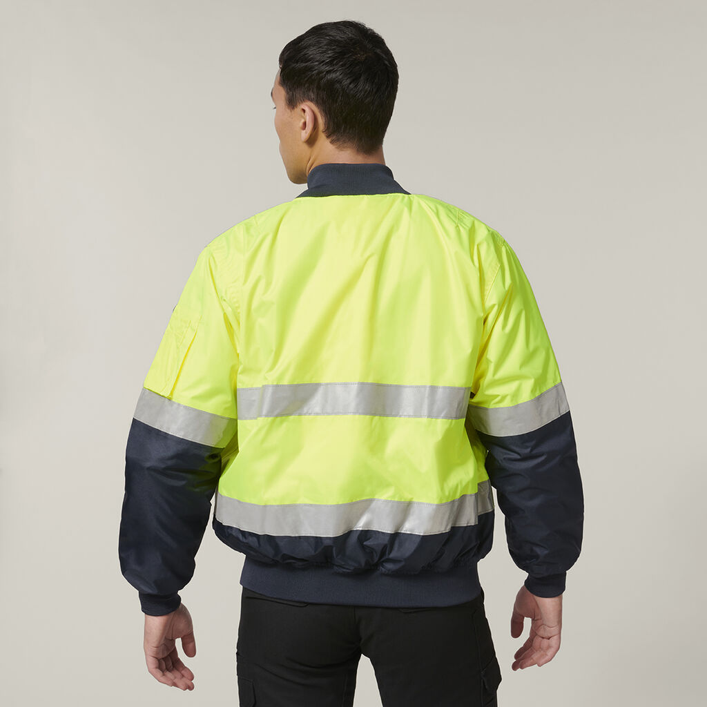 Core Hi-Vis 2 Tone Taped Waterproof Bomber Jacket - Y06675