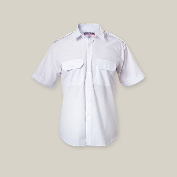 Short Sleeve Permanent Press Shirt With Epaulettes - Y07691