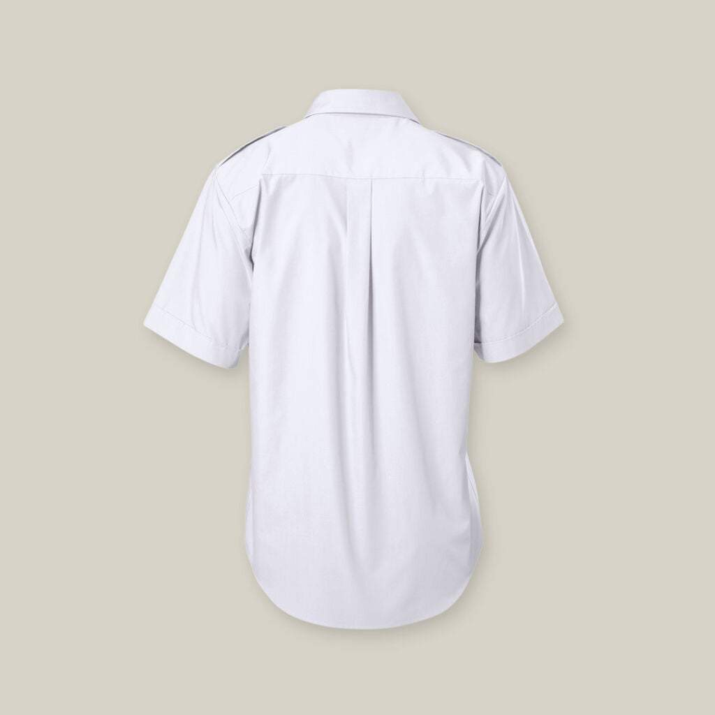 Short Sleeve Permanent Press Shirt With Epaulettes - Y07691