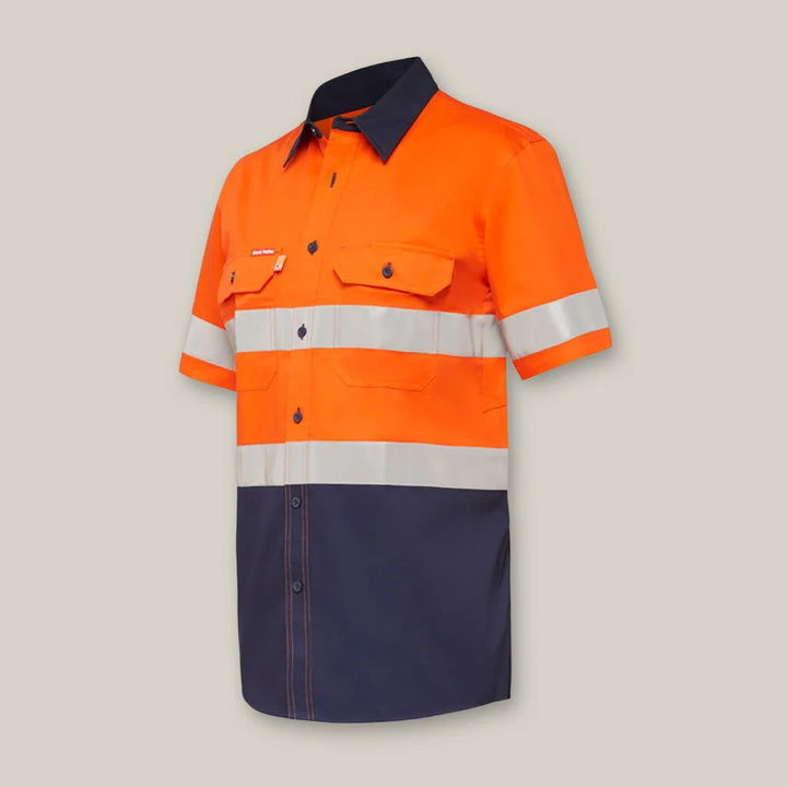 Core Hi-Vis 2 Tone Taped Vented Short Sleeve Shirt - Y07735