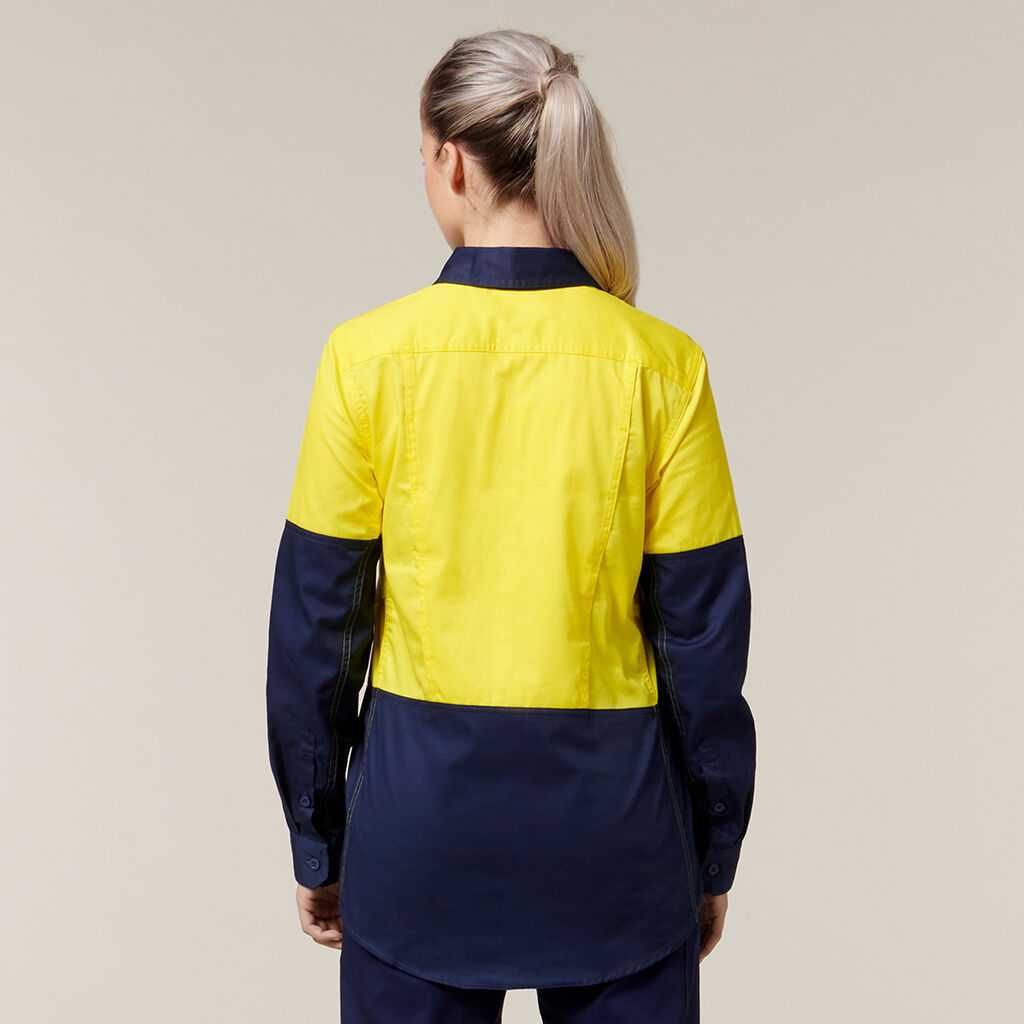 Women’s Core 2 Tone Hi-Vis Vented Long Sleeve Shirt - Y08225