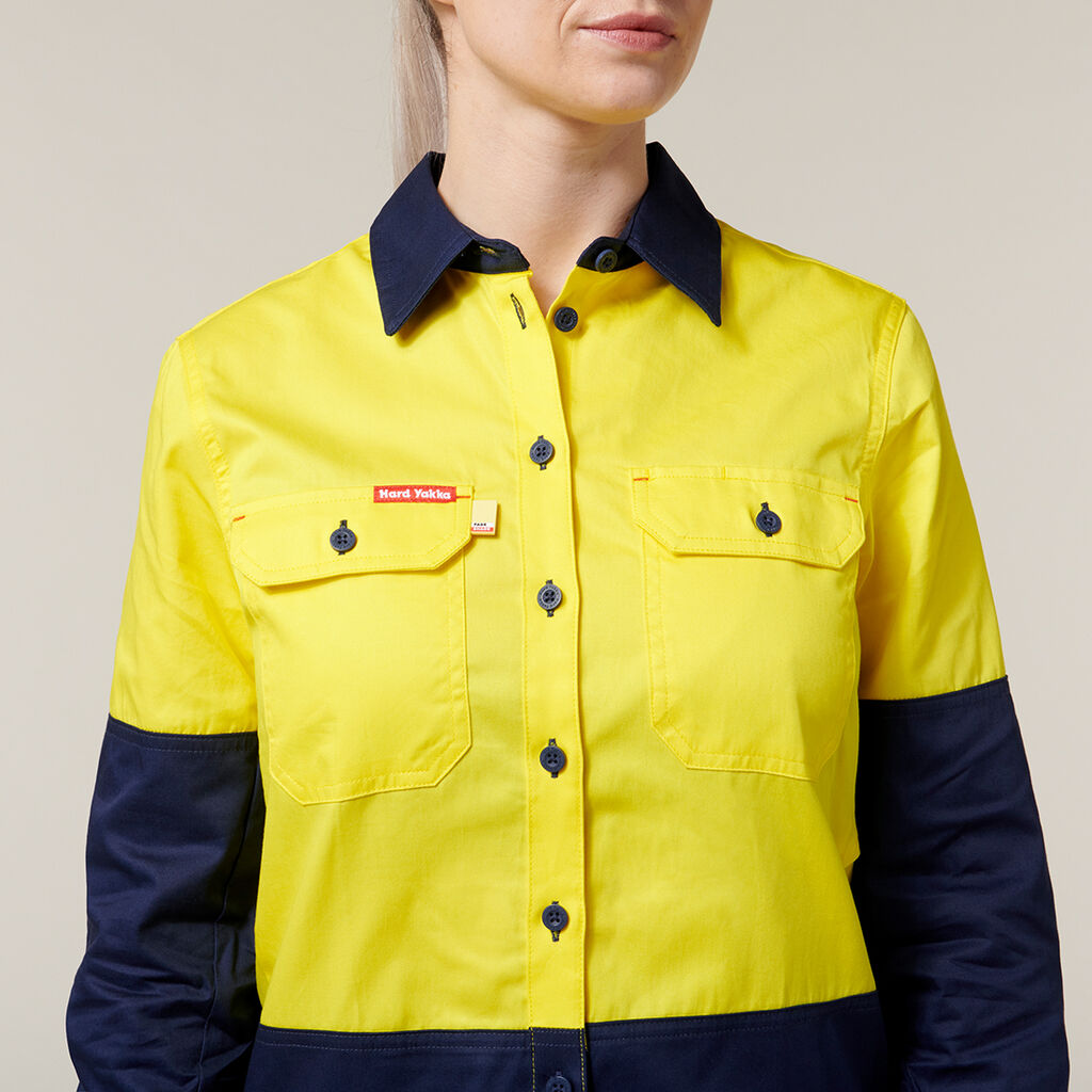 Women’s Core 2 Tone Hi-Vis Vented Long Sleeve Shirt - Y08225