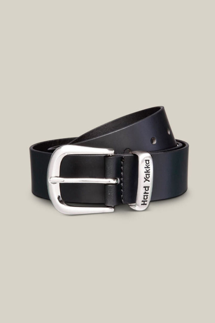 Hy Leather & Brass Buckle Belt - Y09402