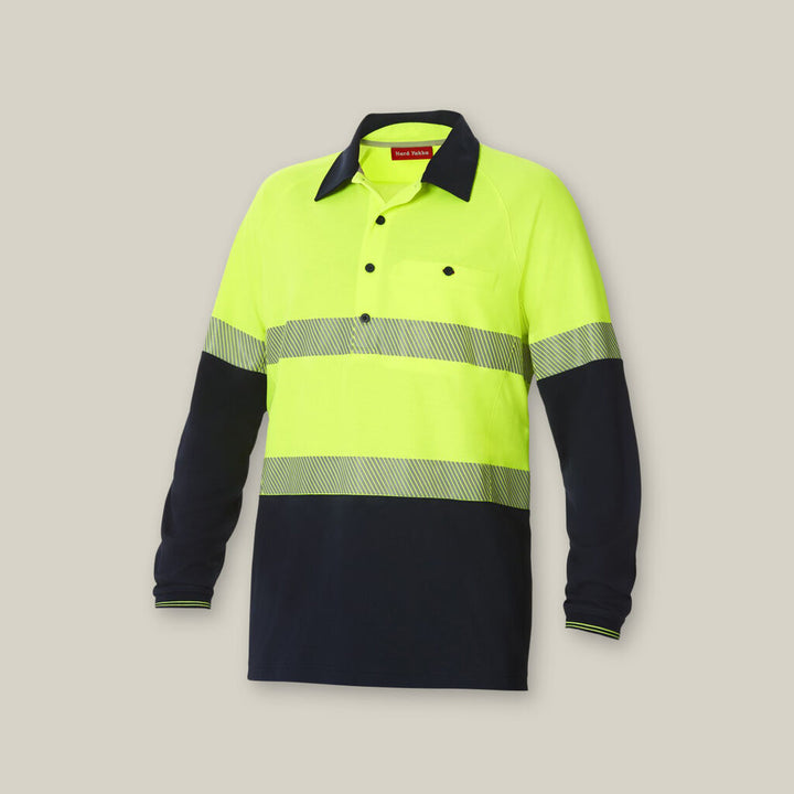 Core Hi-Vis 2 Tone Taped Vented Long Sleeve Polo - Y11379