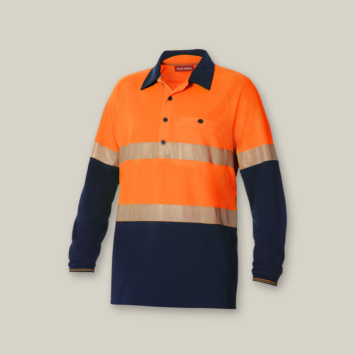 Core Hi-Vis 2 Tone Taped Vented Long Sleeve Polo - Y11379