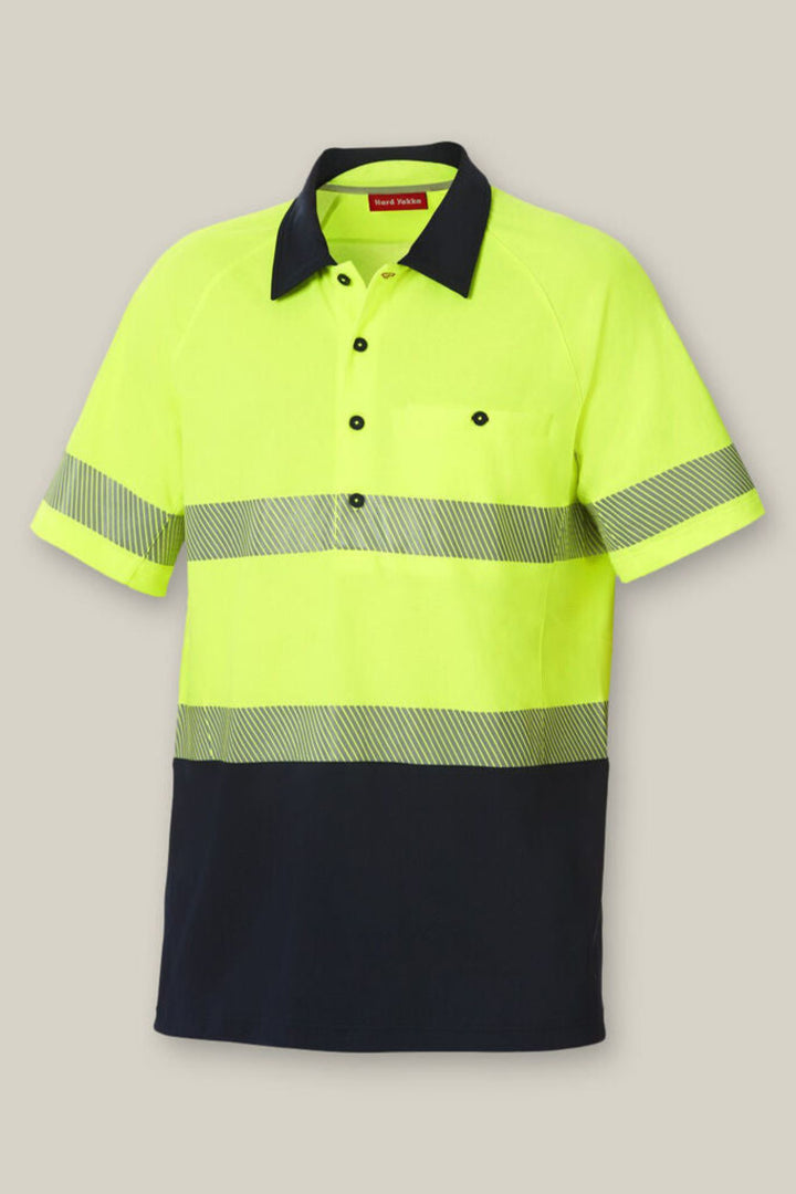 Core Hi-Vis 2 Tone Taped Vented Short Sleeve Polo - Y11383