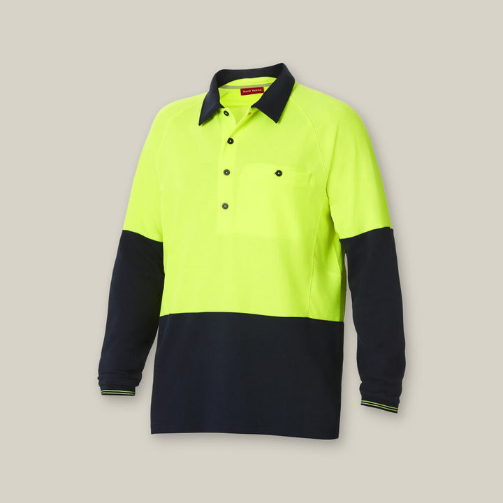 Core Hi-Vis 2 Tone Taped Vented Long Sleeve Polo - Y11389