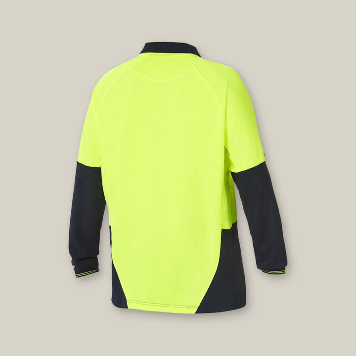 Core Hi-Vis 2 Tone Taped Vented Long Sleeve Polo - Y11389