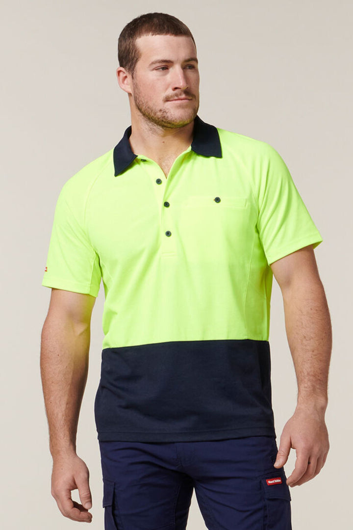 Core Hi-Vis 2 Tone Taped Vented Short Sleeve Polo - Y11396