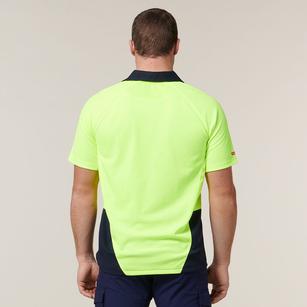 Core Hi-Vis 2 Tone Taped Vented Short Sleeve Polo - Y11396