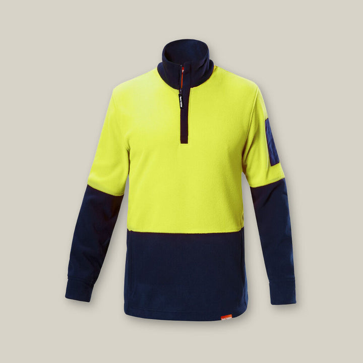 Hi-Vis 2 Tone 1/4 Zip Brushed Fleece Jumper - Y19330