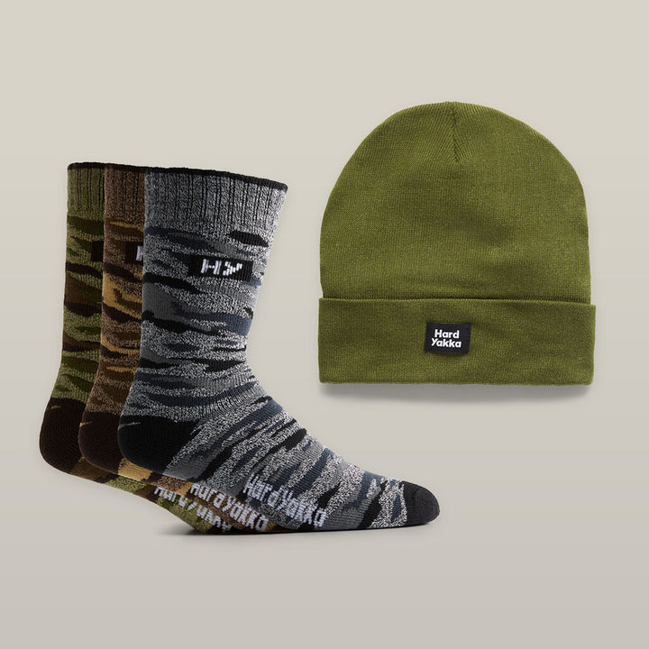 Camo Sock & Beanie Bundle - Y22943