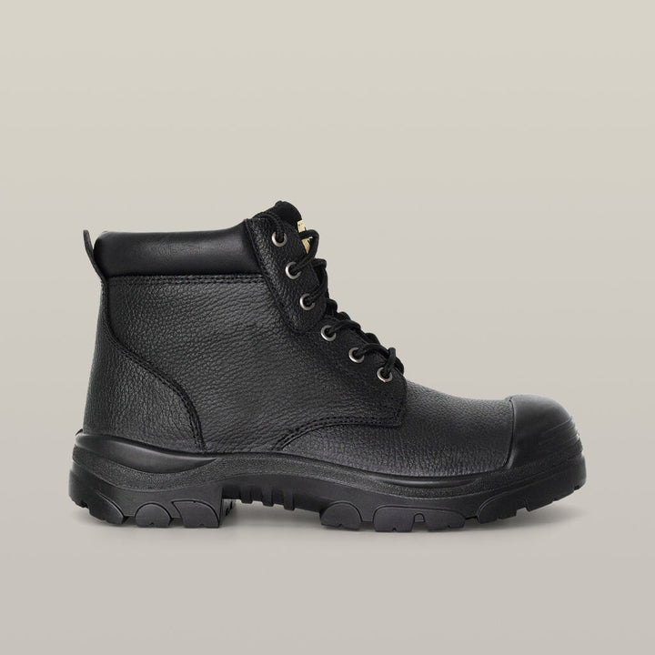 Gravel Lace Up Steel Toe Safety Boot - Y60086 (Black)