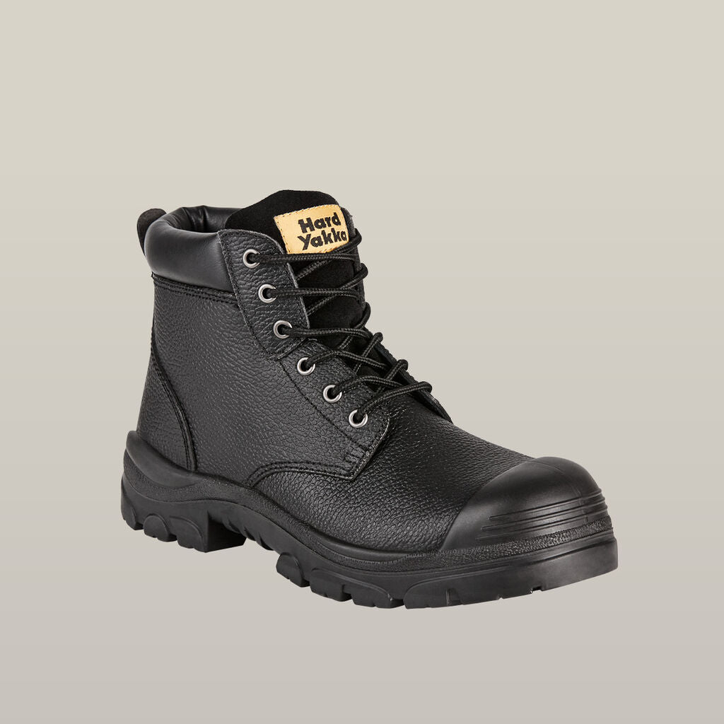 Gravel Lace Up Steel Toe Safety Boot - Y60086 (Black)