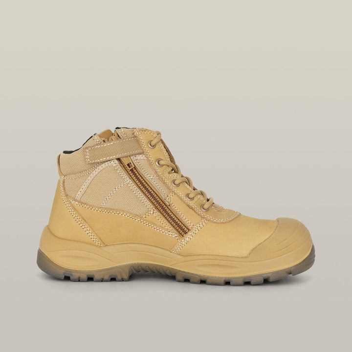 Utility Zip Sided Steel Toe Safety Boot - Y60120 (Wheat)