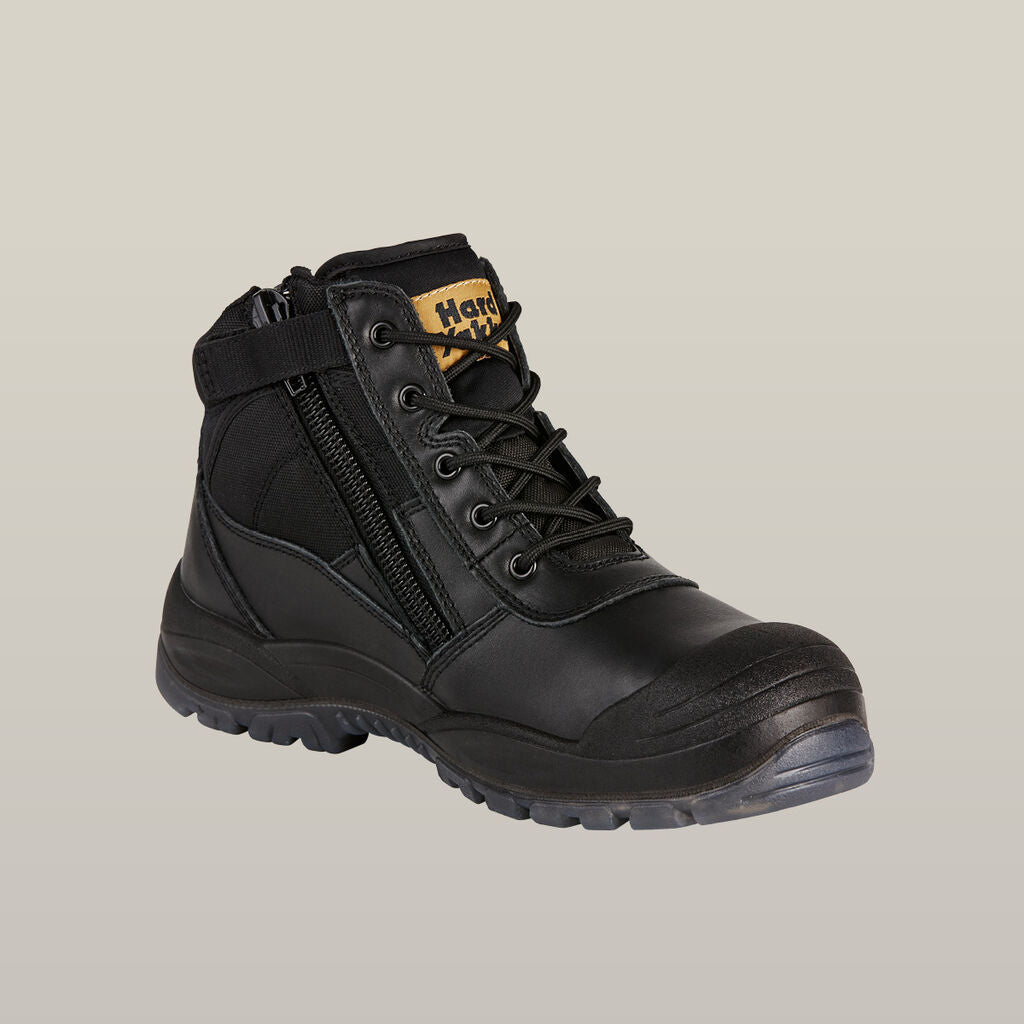 Utility Zip Sided Steel Toe Safety Boot - Y60125 (Black)