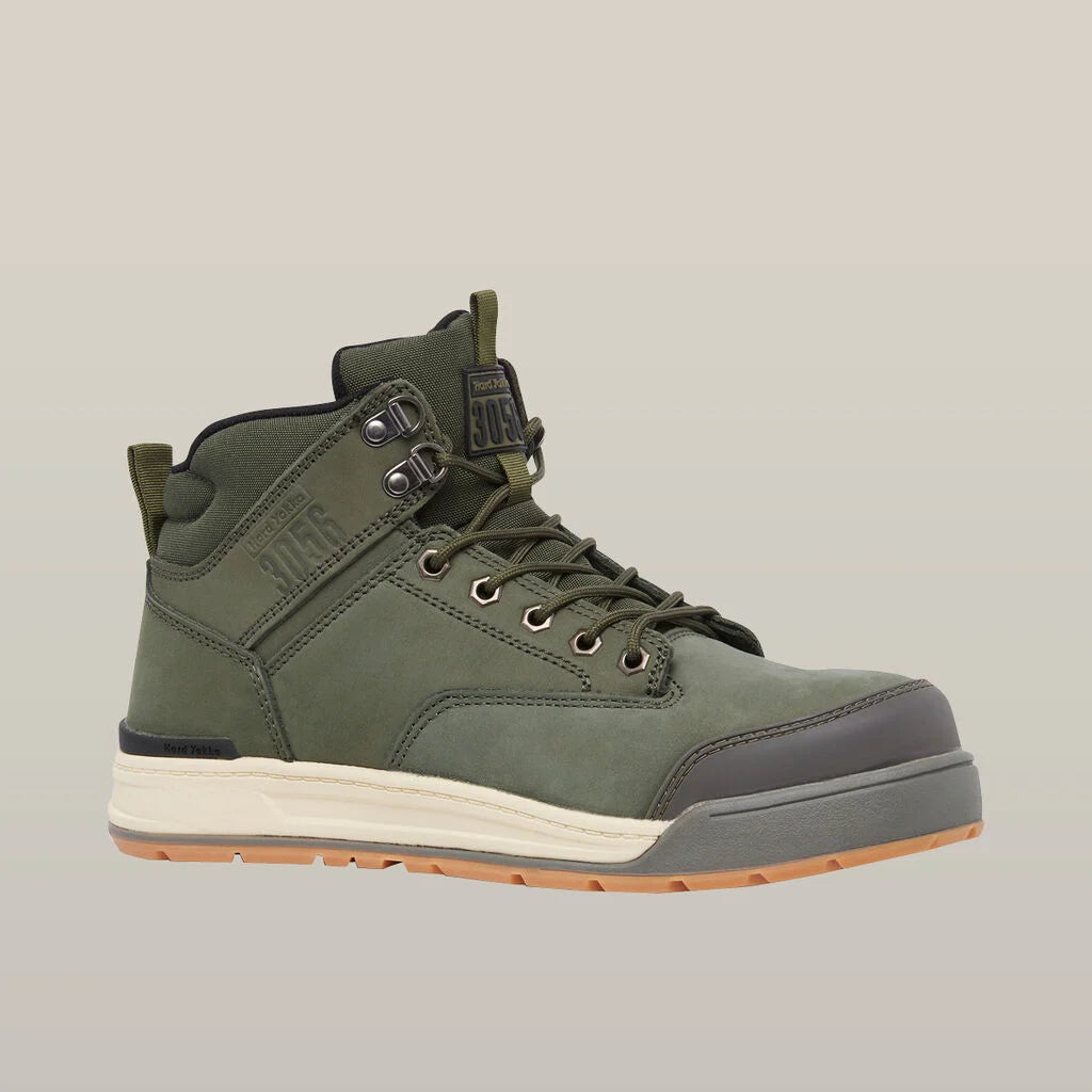 3056 Lace Zip Safety Boot - Y60203 (Olive)