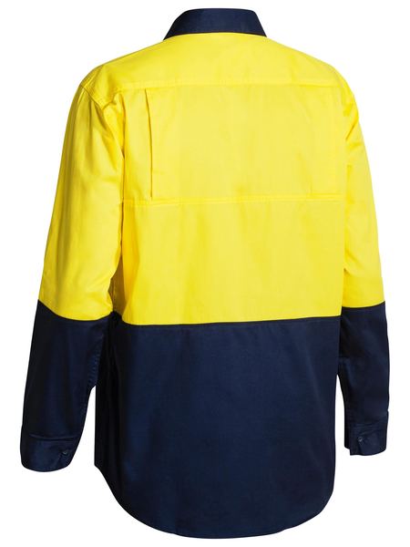 Two Tone Hi Vis Cool Lightweight Drill Shirt Long Sleeve - BS6895