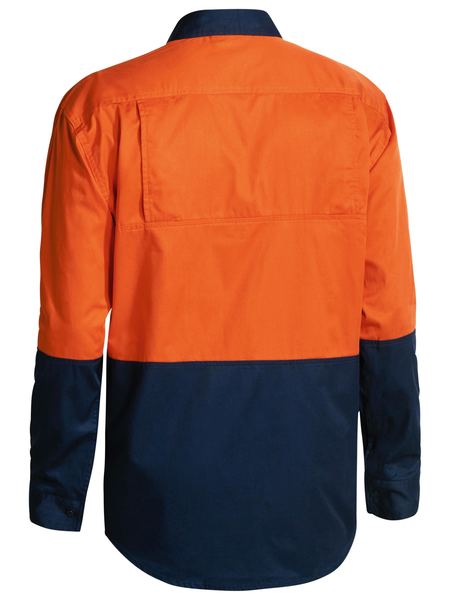 Two Tone Hi Vis Cool Lightweight Drill Shirt Long Sleeve - BS6895