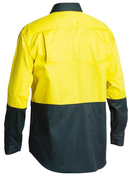 Two Tone Hi Vis Cool Lightweight Drill Shirt Long Sleeve - BS6895