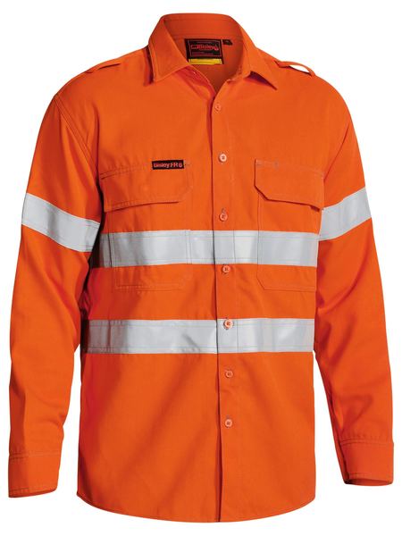 Tencate Tecasafe Plus Taped Hi Vis FR Vented Shirt Long Sleeve - BS8081T