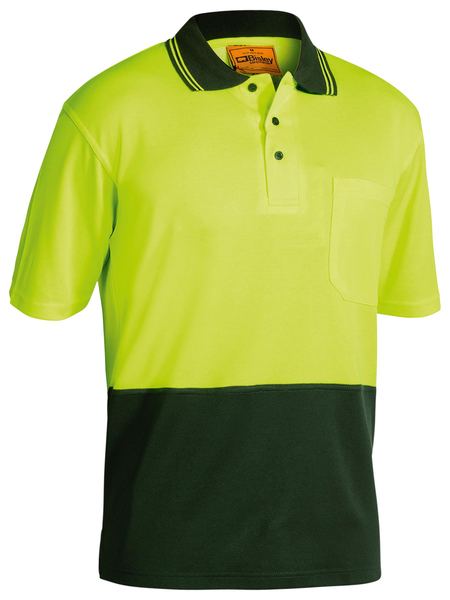 Two Tone Hi Vis Polo Shirt Short Sleeve - BK1234