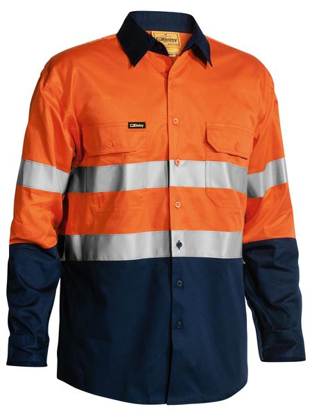 Taped Two Tone Hi Vis Cool Lightweight Long Sleeve- BS6896EP