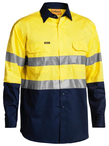 Taped Two Tone Hi Vis Cool Lightweight Long Sleeve- BS6896EP